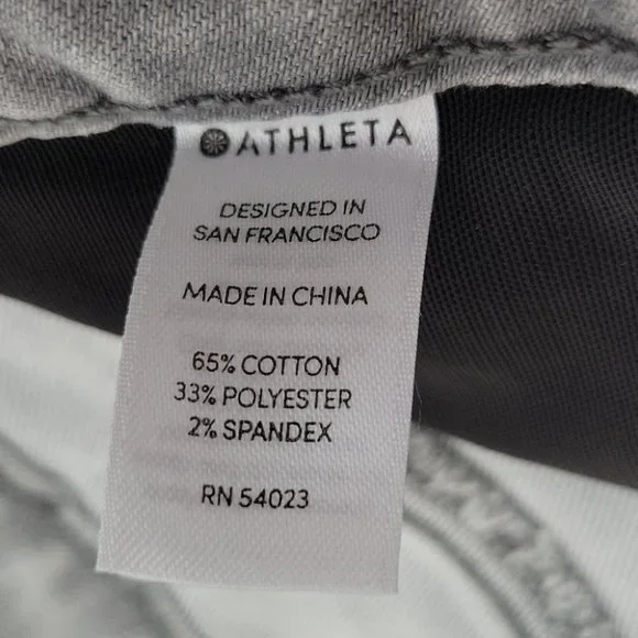 Athleta Sculptek Skinny Ankle Jeans Light Gray Size 0 - Picture 7 of 10